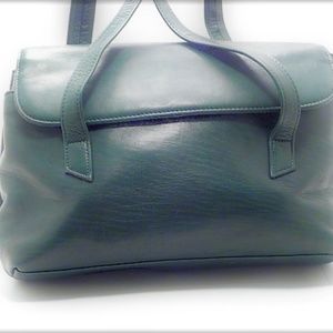 Tignanello Genuine Leather Green Shoulder Bag